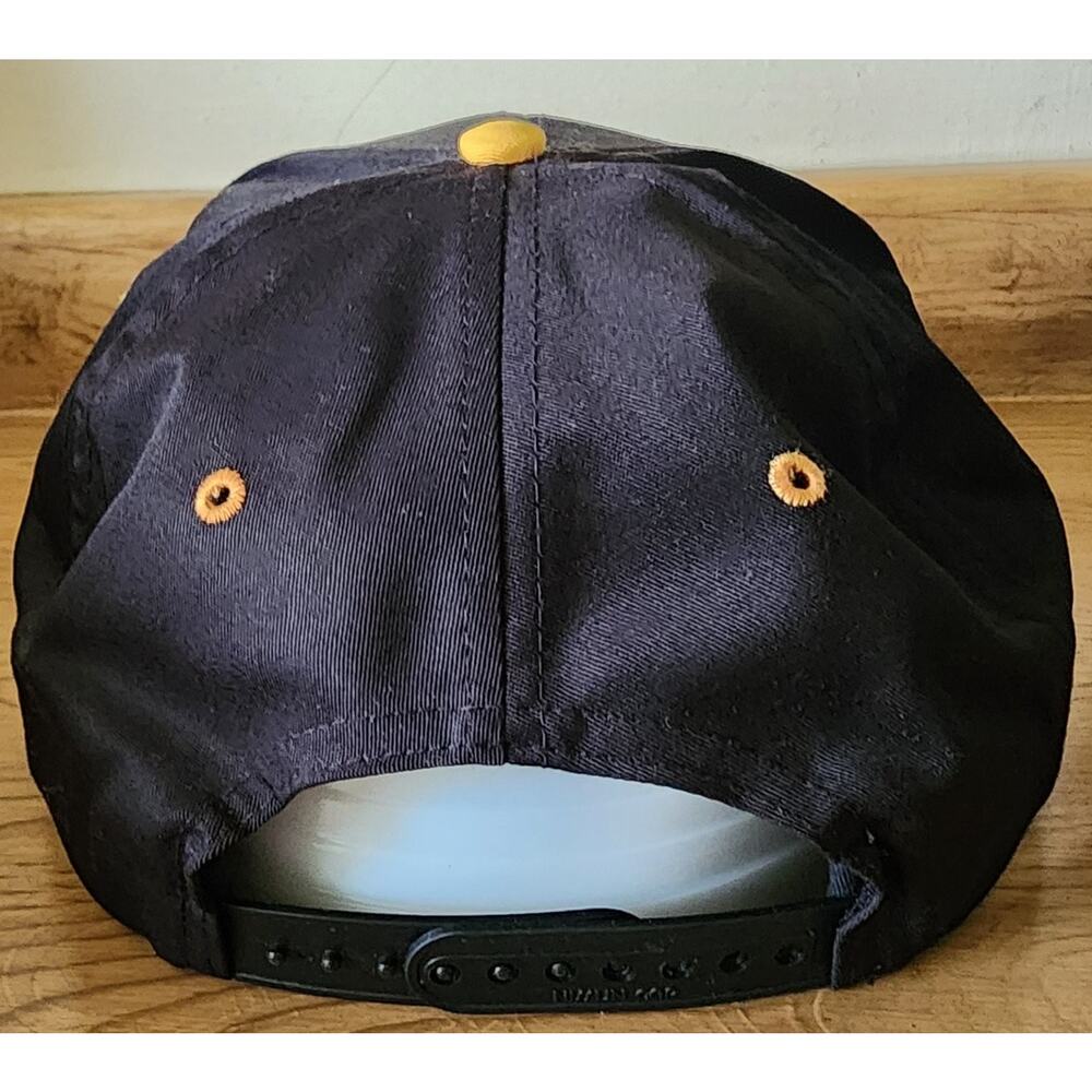 Nissun Cap Men's Baseball Hat Adjustable Black Gold Yellow Shield Logo - Picture 6 of 9